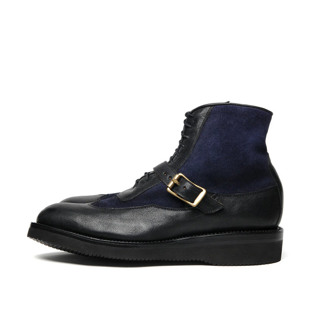 Sierra Boots With Strap Mc X Navy Suede Yuketen