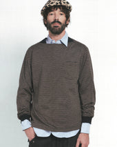 Marina T Shirts Black Brown Stripe