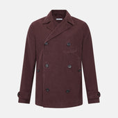Burgundy Kingston Corduroy Caban Jacket