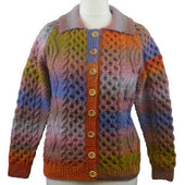 42a Honeycomb Lumber Cardigan 100 Pure New Wool
