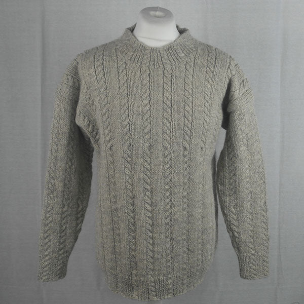 42e Cable Crew Sweater 100 Pure New Wool