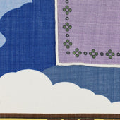 Ponte Vecchio Wool Silk Pocket Square Lilac 40x40cm