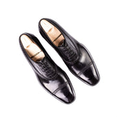 Elegant Straight Cap Toe Oxford With Second Brogued Topline