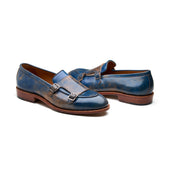 Myron Monk Strap Loafer Shell Cordovan Marbled Blue Cordovan Series