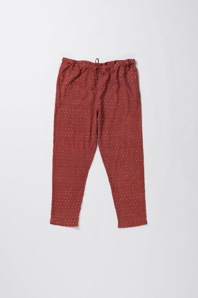 Crimson Pink Bandhani Unisex Pant