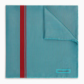 And Red Stripe Silk Pocket Square