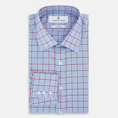 And Burgundy Windowpane Mayfair Shirt