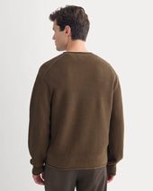 Waffle Rollneck Crew in Everyday Cotton | Cocoa