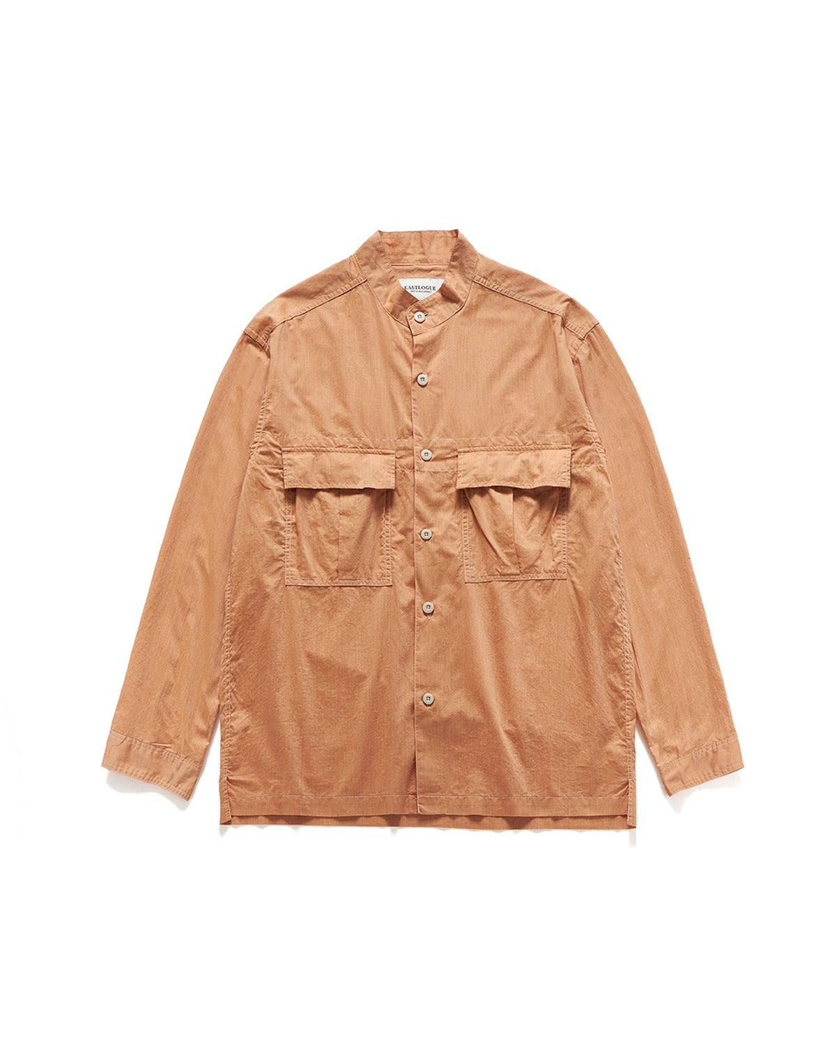 BAND COLLAR FIELD SHIRTS / SALMON