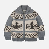 THUNDERBIRD COWICHAN CARDIGAN - GREY