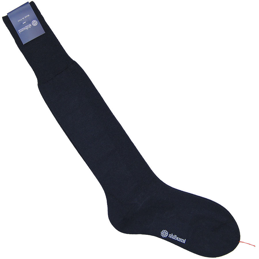Knee Socks Plain Cotton Silk