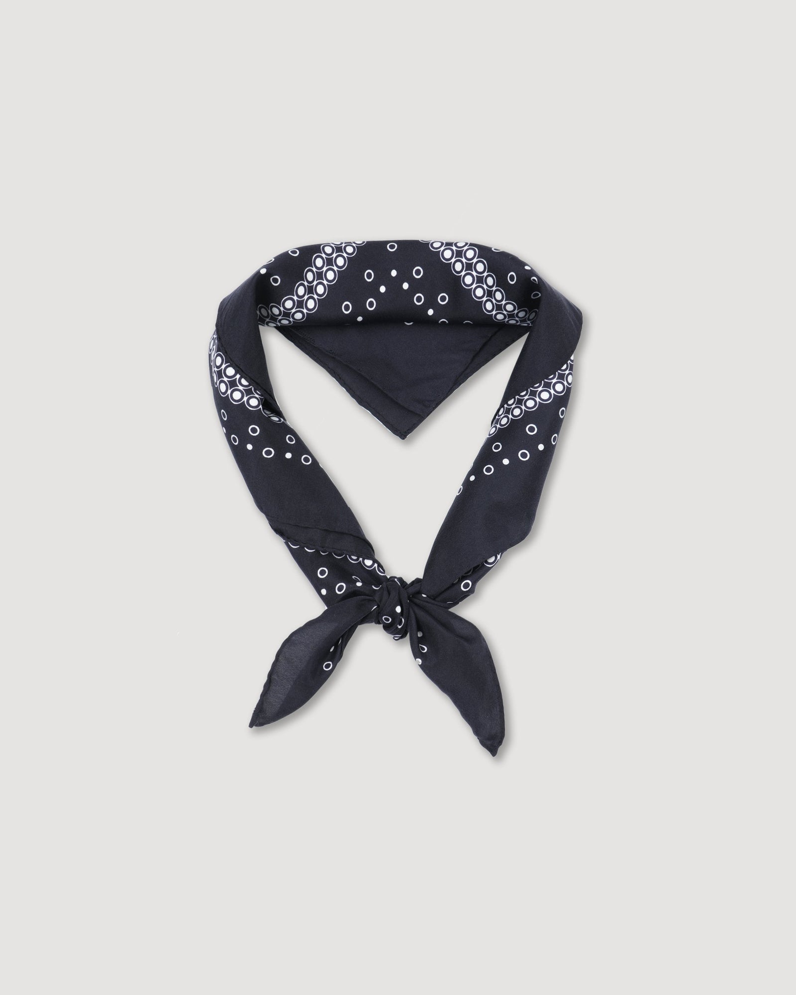 Polka Dot Printed Silk Scarf Blue