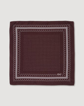 Polka dot-printed silk scarf - Bordeaux