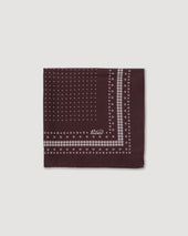 Polka dot-printed silk scarf - Bordeaux