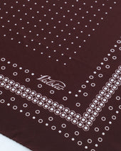 Polka dot-printed silk scarf - Bordeaux