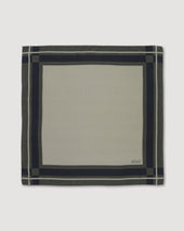 Printed Silk Scarf Green Verde Militare