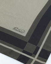 Printed Silk Scarf Green Verde Militare