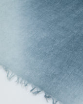 Cashmere Scarf In A Solid Colour With Shaded Tones Blue Carta Zucchero