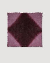 Cashmere Scarf In A Solid Colour With Shaded Tones Bordeaux