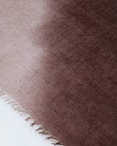 Cashmere Scarf In A Solid Colour With Shaded Tones Marrone