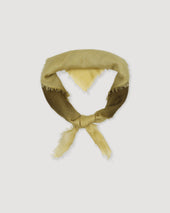 Cashmere scarf in a solid colour with shaded tones. Green - Militare
