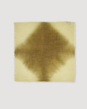 Cashmere Scarf In A Solid Colour With Shaded Tones Green Militare