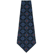 Ancient Madder Silk Bespoke Tie Midnight