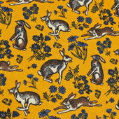 Animal Motif Wool Silk Pocket Square Gold 40x40cm