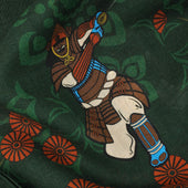 Samurai Printed Wool Silk Scarf