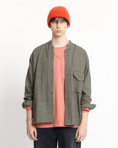 Banded Collar Shirts Hound Tooth