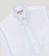 White Popelin Button Down Casual Shirt