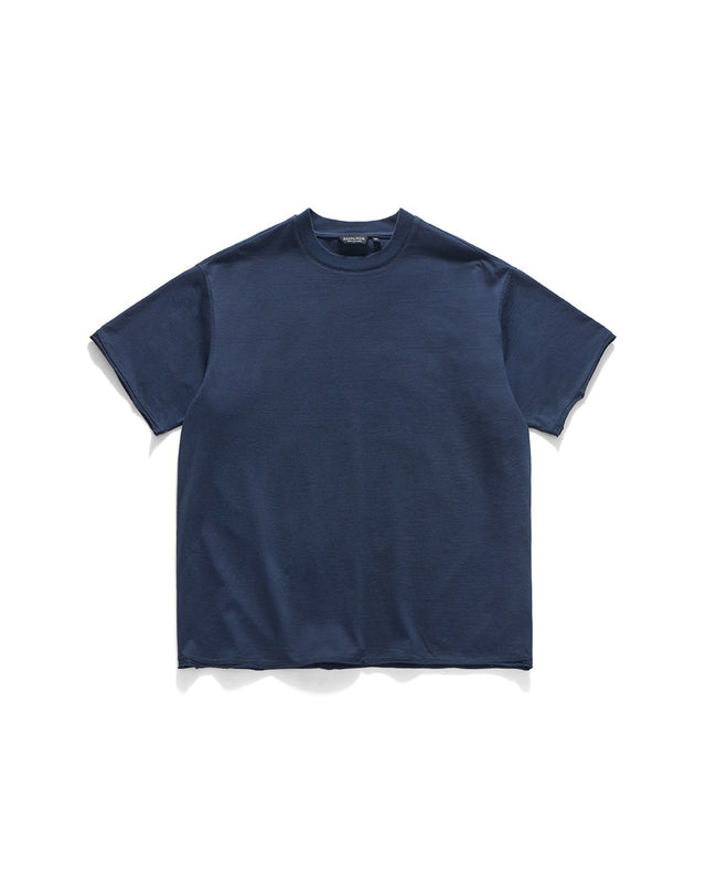 CUT OUT BOXY T-SHIRTS / NAVY