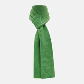 Kelly Green Fretwork Cashmere Knitted Scarf