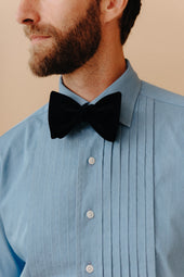 WM BROWN x Budd Exclusive Denim Pleated Bib Evening Shirt