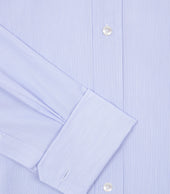 Blue- White Fine Striped English Collar Dress Shirt