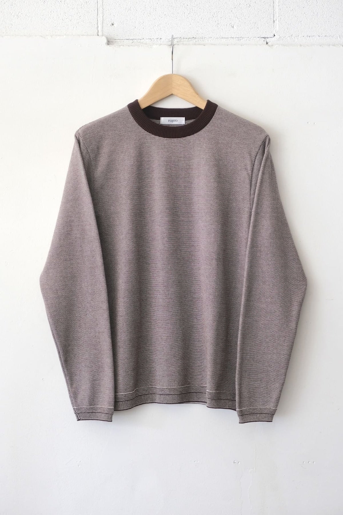 FUJITO L/S Border Knit Wine Border,Gray Border | Directors Web Shop powered by BASE