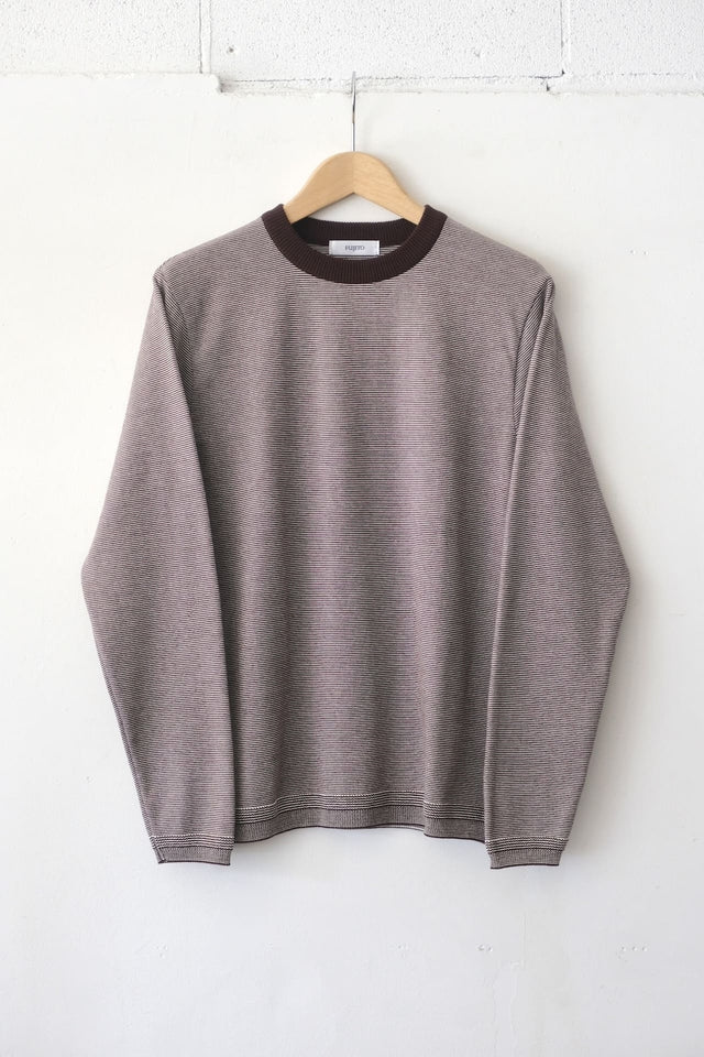 FUJITO L/S Border Knit Wine Border,Gray Border | Directors Web Shop powered by BASE