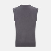 Grey V Neck Cashmere Vest