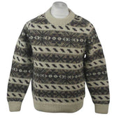 45d All Over Fairisle Crew Neck Sweater 100 Rennie Shetland Range