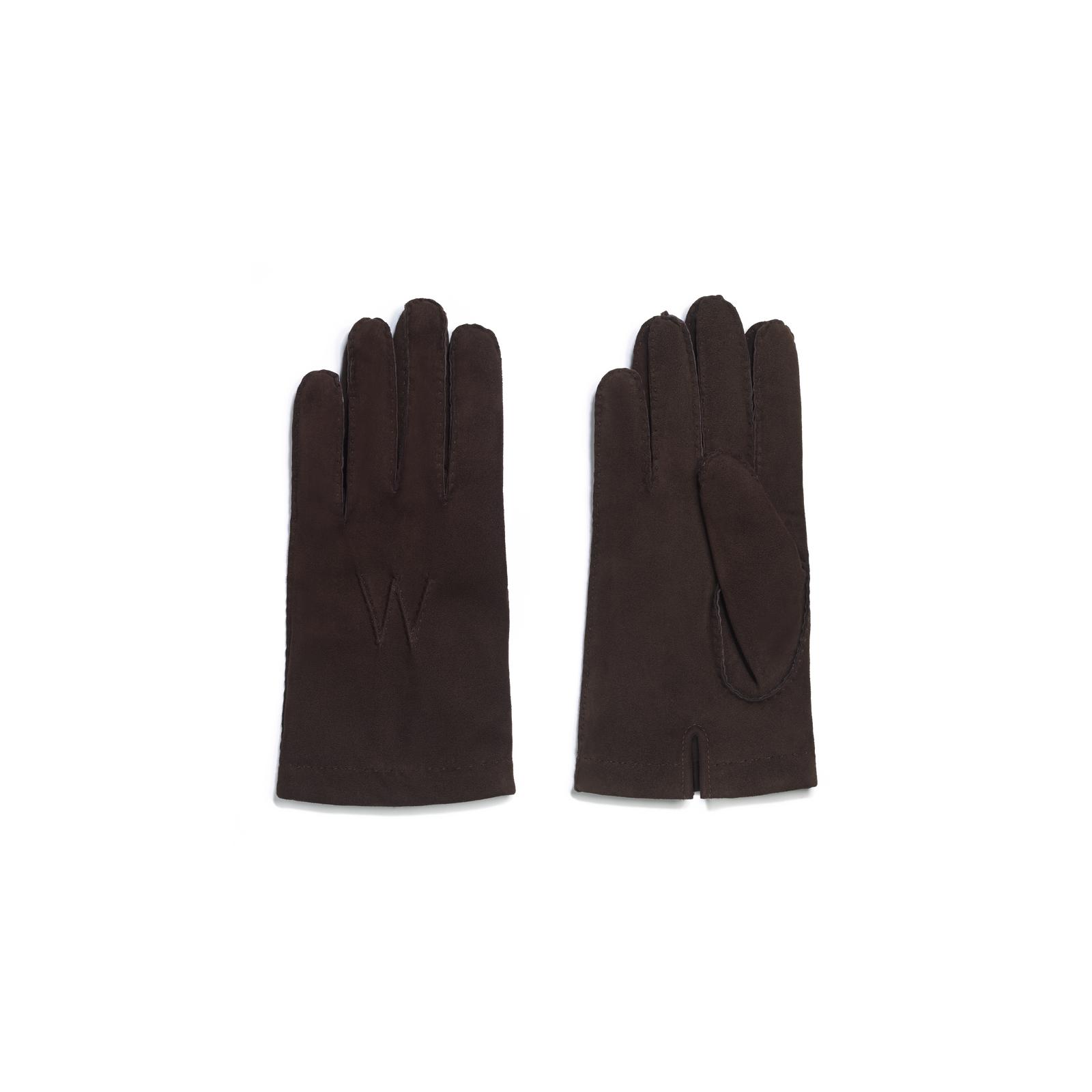Men's Caractere Gloves[Dark Brown suede goatskin with cashmere lining]