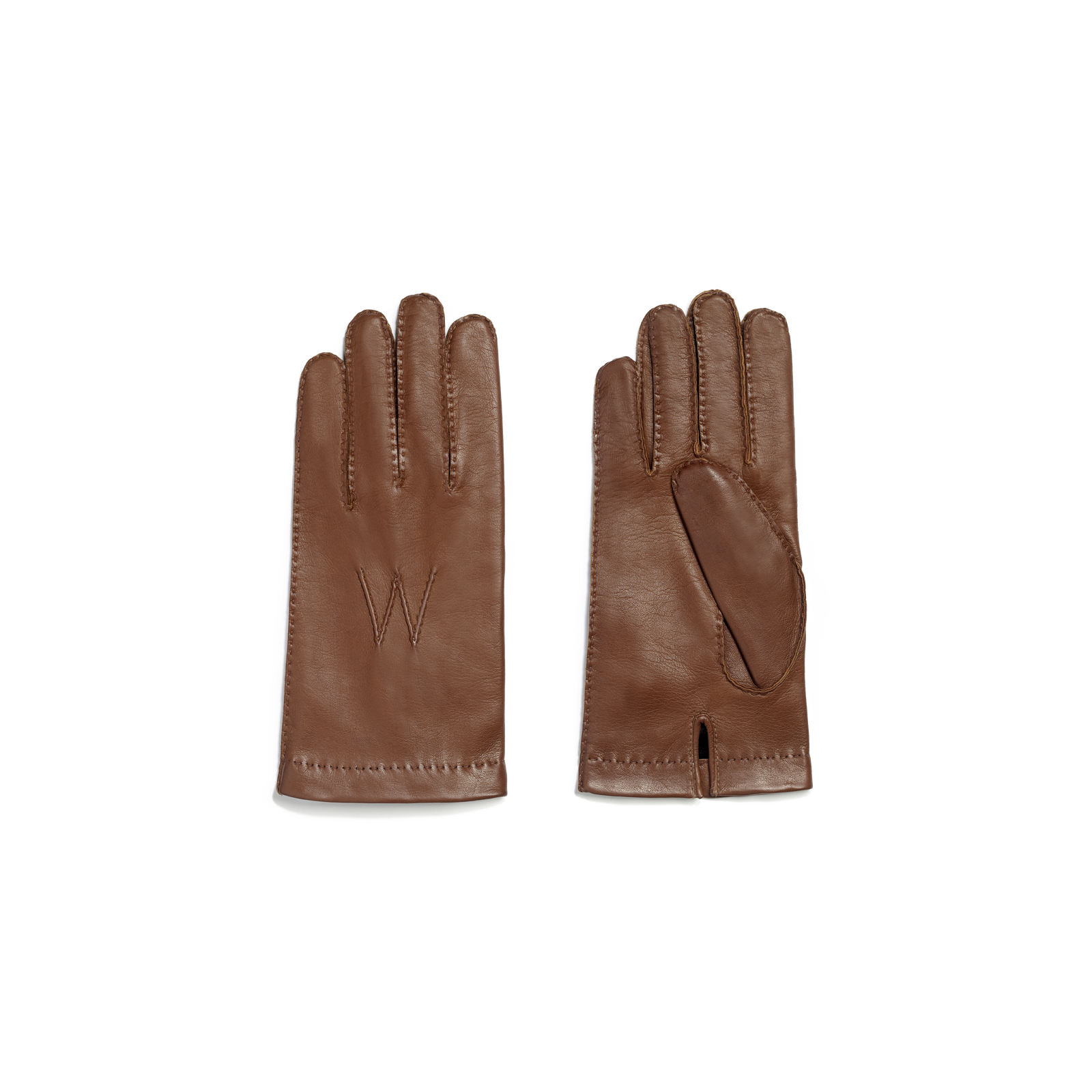 Men's Caractere Gloves[Tan lambskin with silk lining]