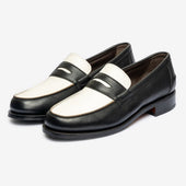 Spectator Loafer - Blanc & Noir Milled - Armin Last