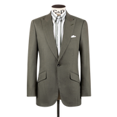 Button Down Shirt In Wide Green Stripe
