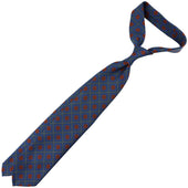 Ancient Madder Silk Tie Grey Hand Rolled