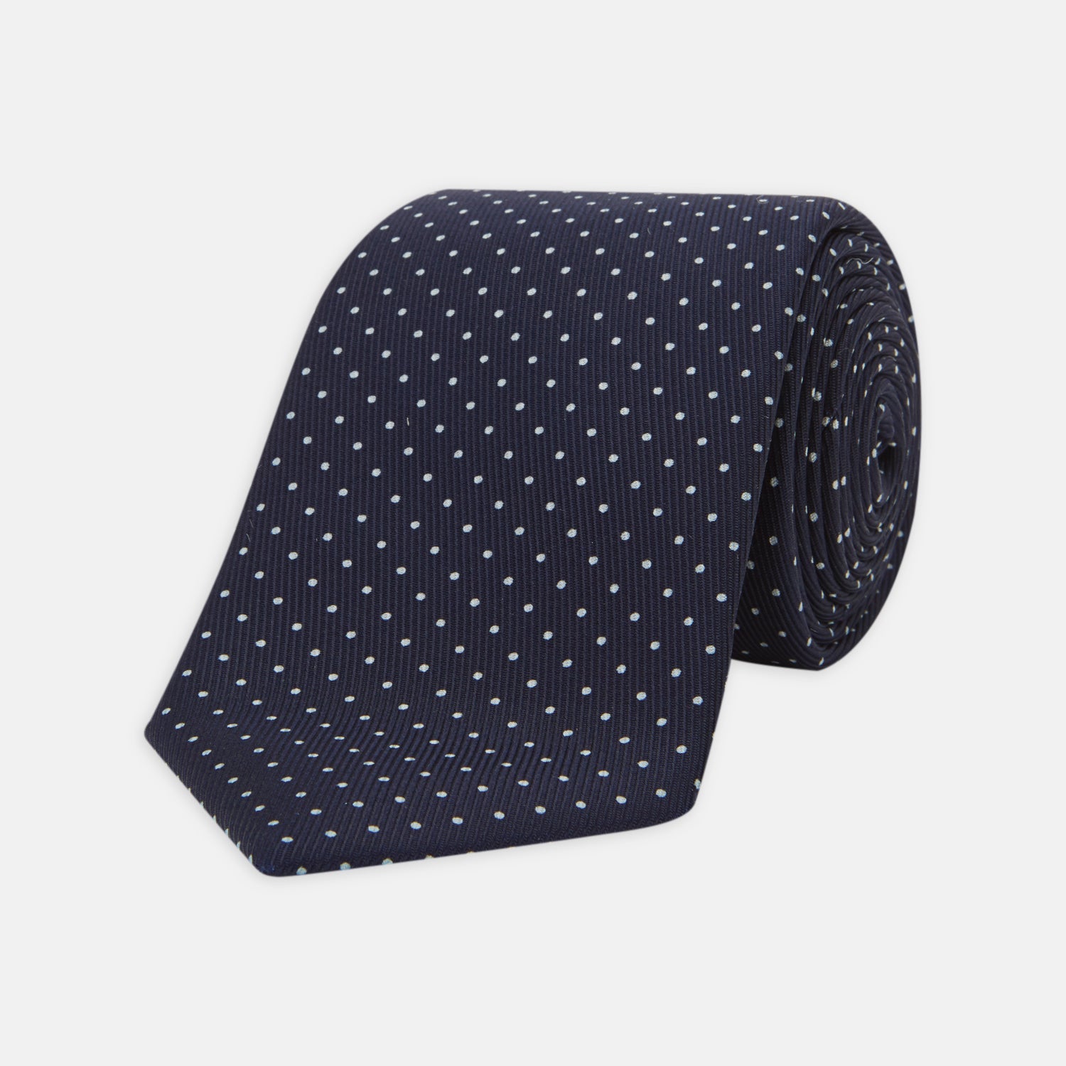 And Spot Printed Silk Tie