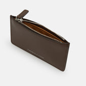 Dark Leather Zip Wallet