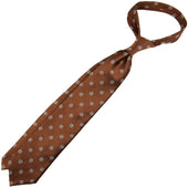Shibumi Flower Jacquard Silk Tie Hand Rolled