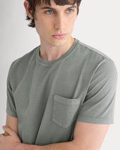 The Essential Organic Garment-Dyed Crew | Agave Green