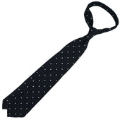 Dotted Wool Silk Grenadine Tie Hand Rolled