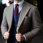 Zigzag Silk Knit Tie